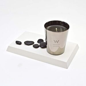 W Hotels Candle - Mirror Glass Candle with Signature Fig, Jasmine, and Sandalwood Scent - 13 oz.