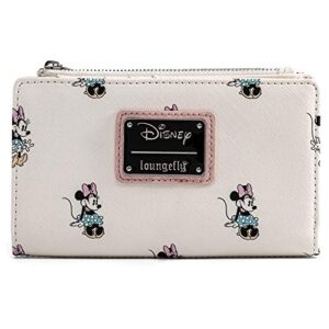 loungefly disney minnie mouse all over print wallet (one size, multicolor)