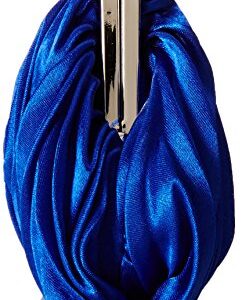 Yonger Womens Vintage Satin Cocktail Party Handbag Wedding Bag Shoulder Chain-blue