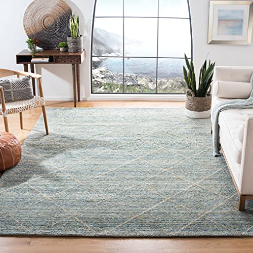 SAFAVIEH Himalaya Collection 8' x 10' Blue HIM423M Handmade Premium Wool Area Rug