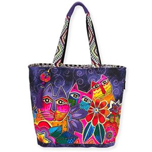 laurel burch women handbag, crossbody, tote (shoulder tote, laurel’s garden)