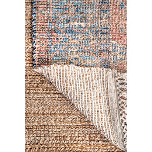 nuLOOM Diandra Flatweave Jute Area Rug, 4' x 6', Multi