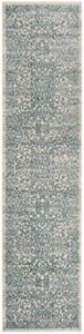 safavieh princeton collection 2′ x 8′ blue / beige prn714m vintage distressed runner rug
