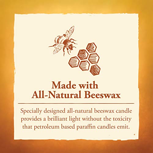 Candle by the Hour 50-Hour Beehive Candle, Eco-friendly Natural Beeswax with Cotton Wick