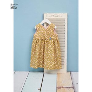 Simplicity Toddler's Dress Basket Toy and Jumpsuit Sewing Patterns, Sizes 1/2-4