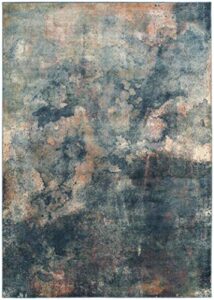 safavieh constellation vintage collection 8′ x 11’2″ light blue/multi cnv765 modern abstract viscose area rug