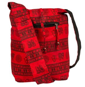 tribe azure hobo bag om symbol cotton canvas large messenger handbag shoulder comfortable roomy fashion