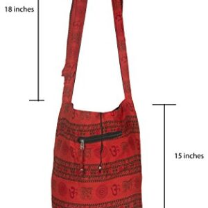 Tribe Azure Hobo Bag OM Symbol Cotton Canvas Large Messenger Handbag Shoulder Comfortable Roomy Fashion