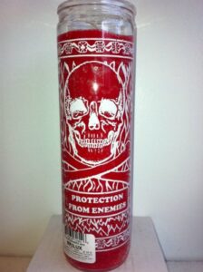 protection from enemies 7 day unscented red candle in glass (muerte contra mis enemigos)