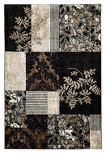 Linon Collection Elegance Marble Black, 5' x 7'3"