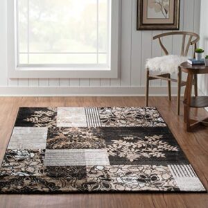 Linon Collection Elegance Marble Black, 5' x 7'3"