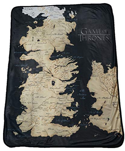 Rabbit Tanaka Game of Thrones 46" X 60" Map of Westeros Fleece Throw Blanket