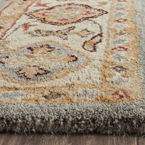 SAFAVIEH Antiquity Collection 5' x 8' Blue/Ivory AT847A Handmade Traditional Oriental Premium Wool Area Rug