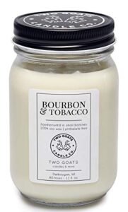 bourbon and tobacco scented soy candle | hand poured in the usa | 12 oz.