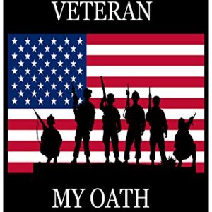 Rogue River Tactical USA Flag Veteran Oath Metal Tin Sign Wall Decor Man Cave Bar Military