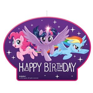 amscan my little pony birthday candle, 3 1/4″ x 4 1/2″, multi color