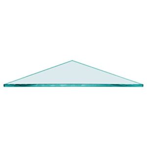 troy systems llc triangle glass shelf – 12 ” x 12 ” inch -3/8 inch thick – flat polished