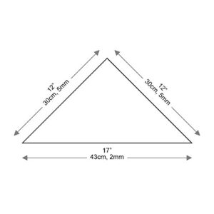 Troy Systems LLC Triangle Glass Shelf - 12 " x 12 " Inch -3/8 Inch Thick - Flat Polished