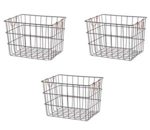 better homes & gardens large rectangle wire orb baskets, set of 3