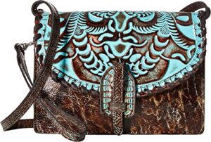 patricia nash women’s lanza crossbody organizer turquoise crossbody bag