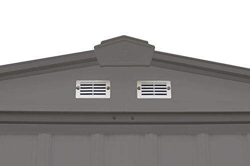 ARROW 6' x 5' EZEE Galvanized Steel Low Gable Shed Charcoal, Storage Shed with Peak Style Roof