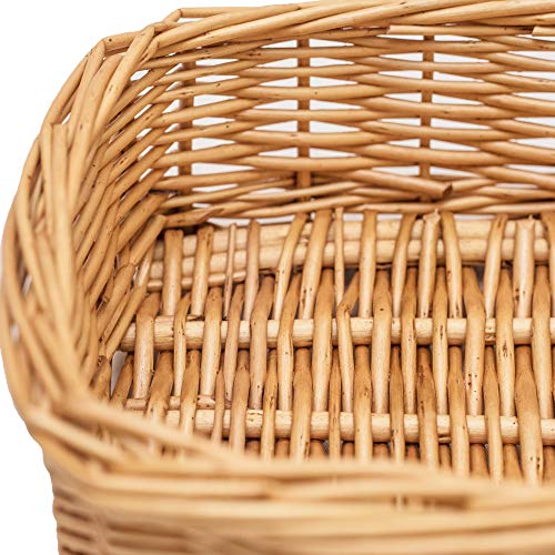 Rectangle small wicker baskets for sundries 3pcs storage bins.