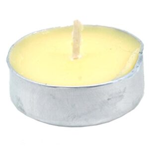 Mudra Crafts Tibetan Tealight Vanaspati Ghee Butter Lamp Candle Set (Silver Tone Alloy Case)