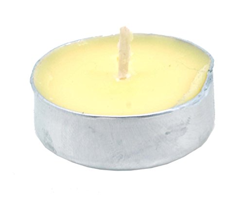 Mudra Crafts Tibetan Tealight Vanaspati Ghee Butter Lamp Candle Set (Silver Tone Alloy Case)