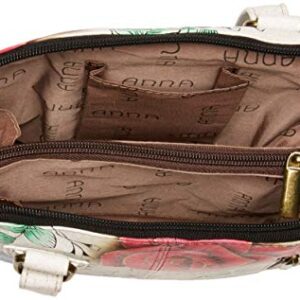 Anna by Anuschka Leather Small Multi Compartment Zip-Around Organizer, Floral Paradise