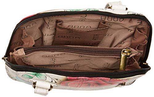 Anna by Anuschka Leather Small Multi Compartment Zip-Around Organizer, Floral Paradise