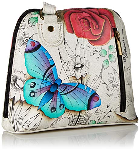 Anna by Anuschka Leather Small Multi Compartment Zip-Around Organizer, Floral Paradise