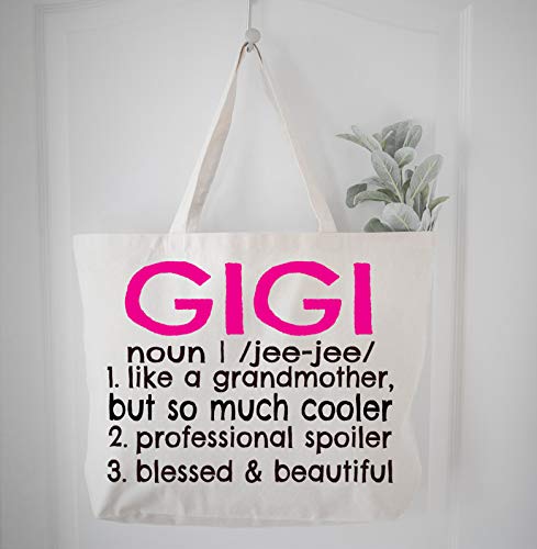 COCOVICI Gigi Definition Canvas Tote Bag Grandma Gift Idea Book Bag