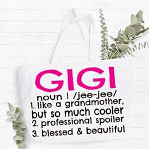 COCOVICI Gigi Definition Canvas Tote Bag Grandma Gift Idea Book Bag