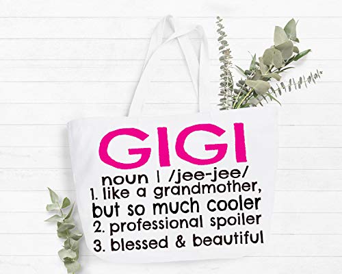 COCOVICI Gigi Definition Canvas Tote Bag Grandma Gift Idea Book Bag