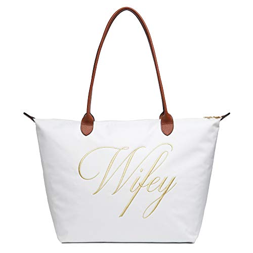 Bridal Shower Gift for Bride Gifts - Bride Bag Wifey Bag Bride Tote Bag for Wedding Day and Honeymoon! Bachelorette Gifts For Bride to be Gifts for Her Wifey Gifts