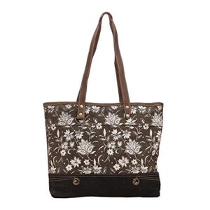 Myra Bag Dawn Upcycled Canvas & Leather Tote Bag S-1443