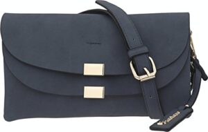 b brentano vegan fashion double-flap wristlet clutch crossbody handbag (navy(n))