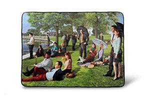 the office sunday afternoon art style fleece throw blanket | official the office collectible blanket | measures 60 x 45 inches