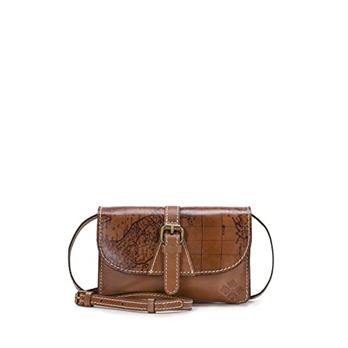 Patricia Nash | Torri Crossbody Bag | Leather Crossbody Purse | Genuine Leather Handbag for Women, Signature Map