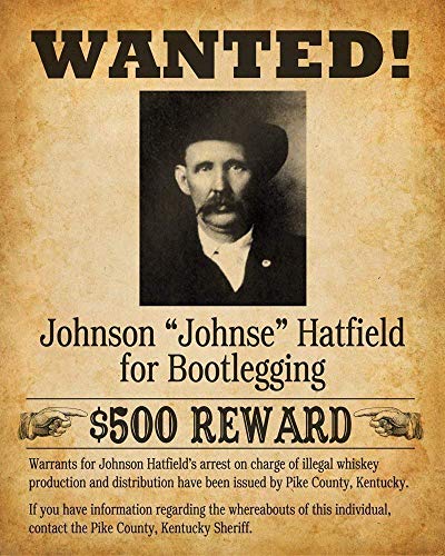 Bootleggers Wanted Posters Art Prints - Set of Four Photos (8x10) Unframed - Makes a Great Bar and Drinking Establishment Decor and Gift Under $20 for Home Brewers