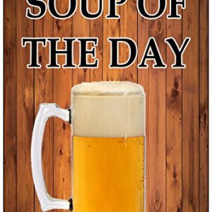 Rogue River Tactical Funny Beer Alcohol Sign Metal Tin Sign Home Bar Kitchen Soup of The Day