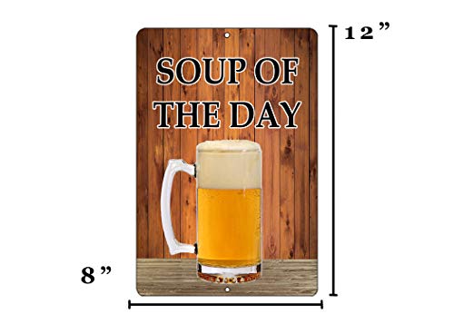 Rogue River Tactical Funny Beer Alcohol Sign Metal Tin Sign Home Bar Kitchen Soup of The Day