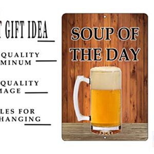 Rogue River Tactical Funny Beer Alcohol Sign Metal Tin Sign Home Bar Kitchen Soup of The Day