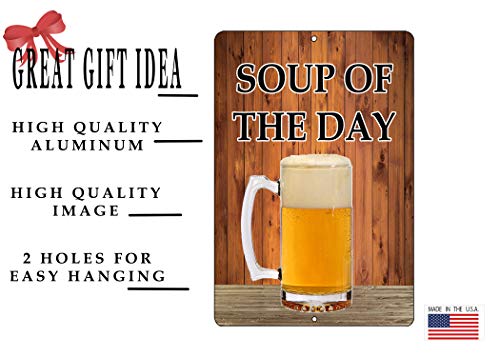 Rogue River Tactical Funny Beer Alcohol Sign Metal Tin Sign Home Bar Kitchen Soup of The Day