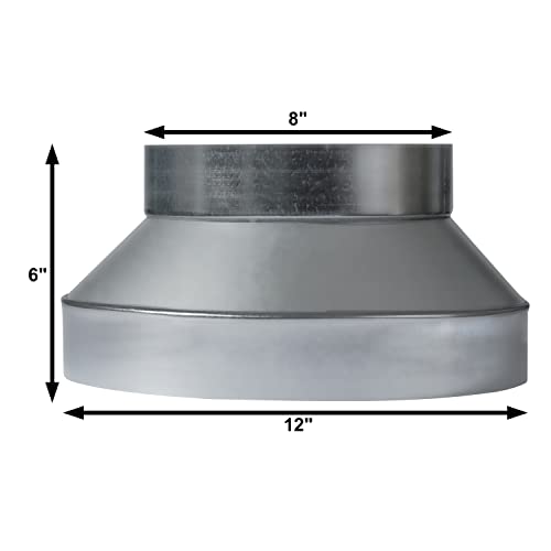 12 Inch To 8 Inch Hvac Duct Reducer And Increaser Galvanized Sheet