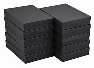jpb matte black cotton filled jewelry boxes number 75 (pack of 10) 7 inches x 5 inches…