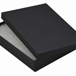 JPB Matte Black Cotton Filled Jewelry Boxes Number 75 (Pack of 10) 7 inches x 5 inches…