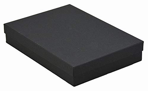 JPB Matte Black Cotton Filled Jewelry Boxes Number 75 (Pack of 10) 7 inches x 5 inches…