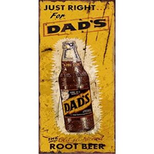 easy painter dad’s root beer metal tin sign bar pub vintage retro poster cafe art metal prints wall plaques beer painting 12x6inch