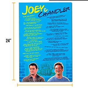 Cool TV Props New Friends Poster - Friends Merchandise TV Show Poster- Joey and Chandler Posters - Friends Show Gifts and Decor (Laurel & Hardy)